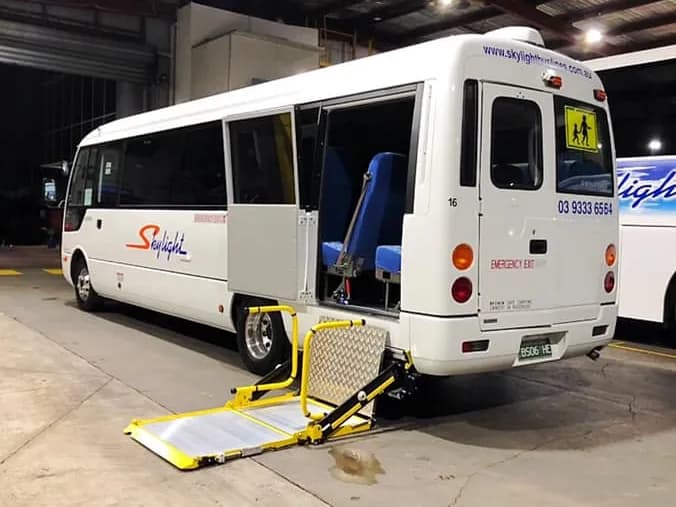 Skylight Buslines wheelchair accessible vehicles — Wheelchair positions + seated passengers